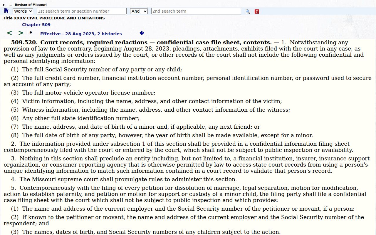 Texas County civil court docket source on redacting personal identifiers