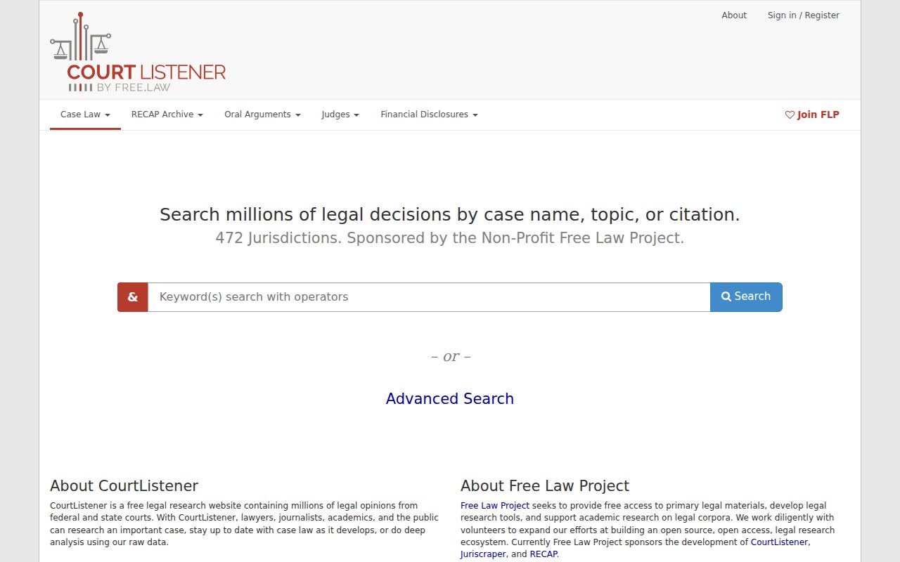 Texas County court case records source for federal RECAP docket access