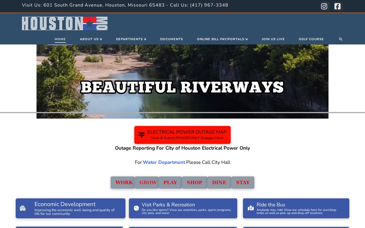 Houston court records source showing the official city website